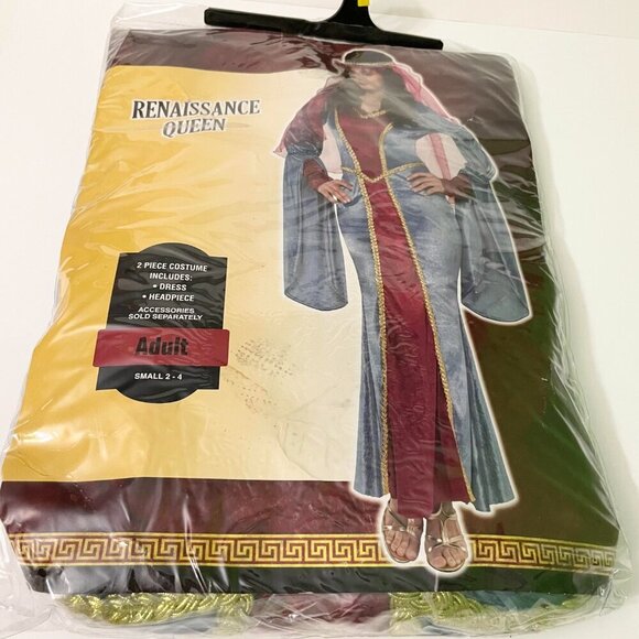 Rennaissance Queen Halloween Costume Adult Size Small 2 -4 - Picture 8 of 8